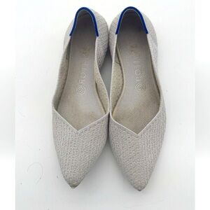 Rothy's Cream and Blue Flats